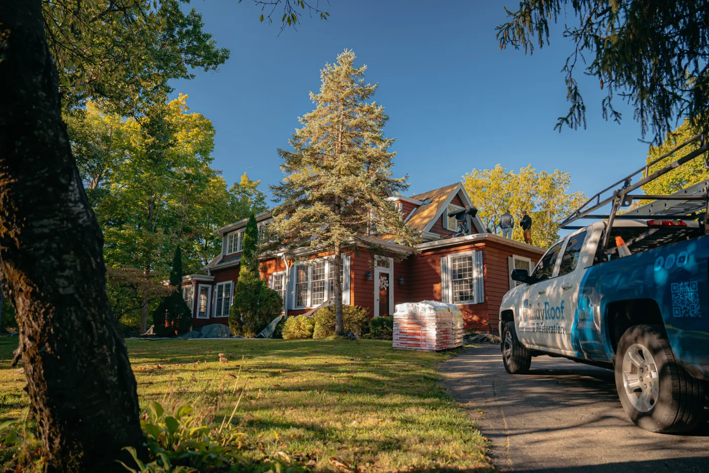 Roof inspection documented on a Waterleaf home